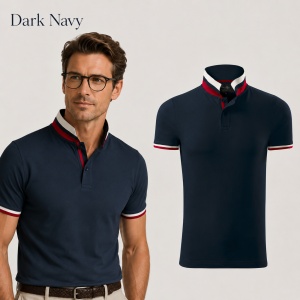 Tricou Polo Bărbați 256 Collar Up, 100% Bumbac, 215 g/m², Guler cu Contrast, 2 Nasturi, S–3XL, 10 Culori - Img 14