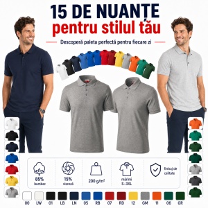 Tricou Polo Bărbați Reserve R22 – Material Pique 200 g/m², 65% Bumbac, 35% Poliester, perfect pentru lucru - Img 7
