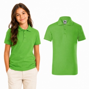 Tricou polo copii, fete și băieți, 65% bumbac, 200 g/m², mărimi 4–12 ani - Img 14
