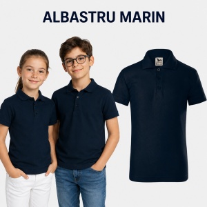 Tricou Polo Copii pentru Uniformă Școlară, Fete și Băieți, cu Guler - Img 13