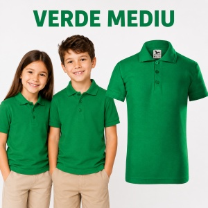 Tricou Polo Copii pentru Uniformă Școlară, Fete și Băieți, cu Guler - Img 23