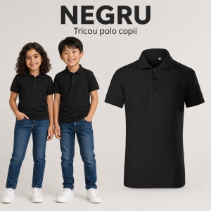 Tricou Polo Copii Tip Tommy – Cu Guler, Calitate Premium, pentru Școală, Băieți și Fete - Img 16