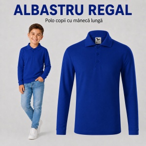 Tricou Polo cu Mâneci Lungi pentru Băieți Bluza Polo Copii - Img 13