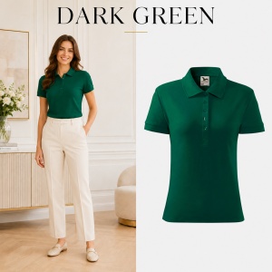 Tricou Polo Damă Malfini Cotton, 100% Bumbac, Croială Cambrată, Guler Polo Raiat, 5 Nasturi, 17 Culori, Mărimi XS–2XL - Img 15