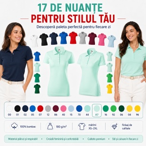 Tricou Polo Damă model simplu tip Tommy - Img 6