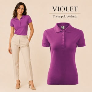 Tricou Polo Damă Pique Polo, Croială Cambrată, 36 Nuanțe, Mărimi XS–3XL - Img 31