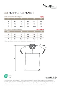 tabel marimi dimensiuni tricou polo femei cu o dunga la guler