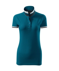 Tricou polo pentru femei de culoare albastru petrol