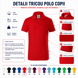 Tricou Polo pentru Fete 222 - Img 3