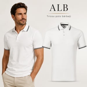Tricou Polo Pique Bărbați Malfini Focus, 14 Culori Disponibile, 65% Bumbac, 180 g/m², Guler tip tommy cu Dungi Contrastante, Mărimi S 3XL - Img 12