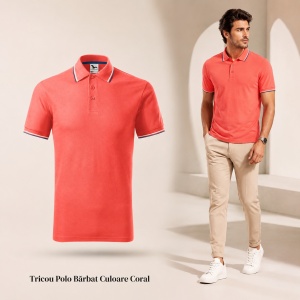Tricou Polo Pique Bărbați tip Tommy | Guler cu Dungi | 14 Culori Disponibile- 232 - Img 18