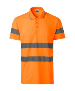 Tricou polo reflectorizant profesional de culoare portocaliu