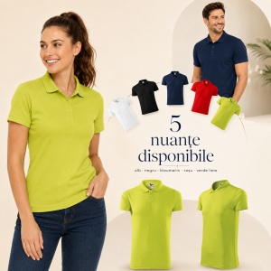 Tricou Polo Sport Unisex Damă și Bărbat Malfini 217 Victory, Extra Dry, 100% Poliester, 150 g/m² - Img 4