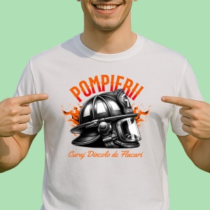 Tricou Pompierii Curaj Dincolo De flacari - Firefighter 1 - Copii | Dama | Barbat