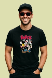 Tricou Popeye marinarul puternic care iubeste spanacul, Copii | Dama | Barbat , tricou negru - Img 4