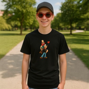 Tricou popeye si olive Negru, Copii | Dama | Barbat - Img 7