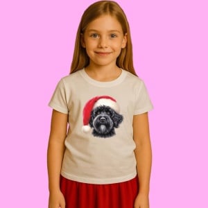 Tricou Porcusor De Guineea Cu Caciula De Craciun, din bumbac 100%, tricou alb, Copii | Dama | Barbat - Img 2