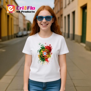 Tricou Portugal Steag Splash Art, Copii | Dama | Barbat - Img 10