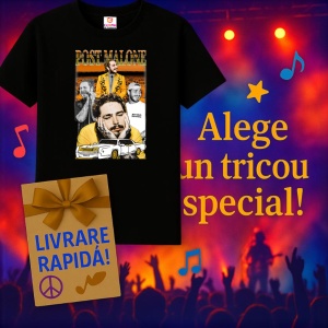 Tricou Post Malone - Yellow Mood, muzica POP, Dama | Barbat | Copii, Culoare Negru - Img 11