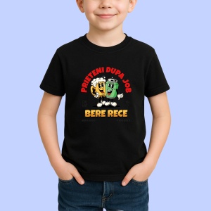 Tricou Prieteni Dupa Job, Bere Rece Negru, Drink Beer Negru, Copii | Dama | Barbat