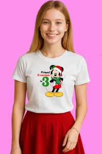 Tricou Primul Craciun In 3 V4, din bumbac 100% Copii | Dama | Barbat