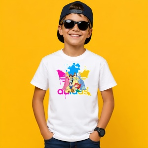 Tricou Printesele Disney Urban Vibe Vopsea Improscata Logo Roz Design, din bumbac 100% Copii | Dama | Barbat