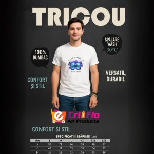 Tricou Psalm 139 fluture albastru cu text motivant crestin Copii | Dama | Barbat Barbat - Img 10
