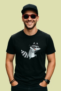 Tricou Raton Hot Furat Bani, din bumbac 100%, tricou negru, Dama | Barbat