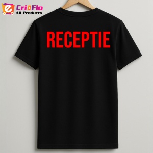 Tricou RECEPTIE, Personalizat | Unisex Dama si Barbat, Negru - Img 2