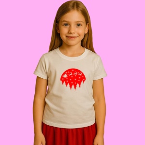 Tricou Red Christmas Tree, din bumbac 100% Copii | Dama | Barbat - Img 3