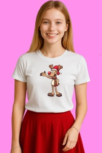 Tricou Ren Fetita Cu Gene, din bumbac 100%, tricou alb, Copii | Dama | Barbat - Img 4