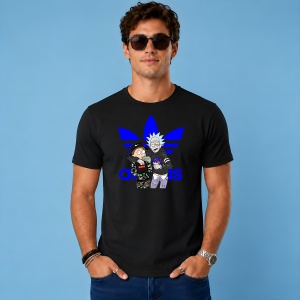 Tricou Rick And Morty Camo Outfit Logo Albastru Urban Fashion, din bumbac 100%, tricou negru, Copii | Dama | Barbat - Img 3
