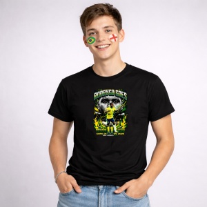 Tricou Rodrygo Goes Brazil World Cup Fifa 2026, din bumbac 100%, tricou negru, Copii | Dama | Barbat - Img 2