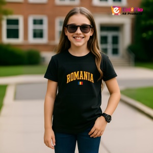Tricou Romania text Negru |Colectia Tricouri Romania - Img 8