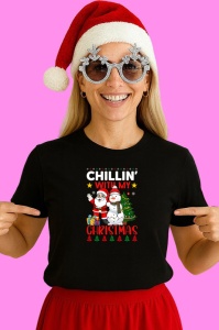 Tricou Santa And Snowman Christmas, din bumbac 100% Copii | Dama | Barbat