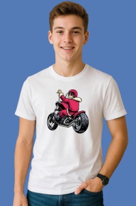 Tricou Santa Motorcycle Ride, din bumbac 100% Copii | Dama | Barbat