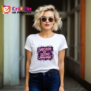 Tricou Sarcasm My Second Language Text Roz, Copii | Dama | Barbat - Img 12