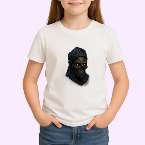 Tricou Schelet vrajitor cu palarie si flacari fundal alb Copii | Dama | Barbat - Img 4