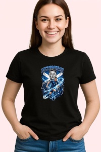 Tricou Scott Mctominay Scotia Mijlocas Fotbal, din bumbac 100%, tricou negru Copii | Dama | Barbat