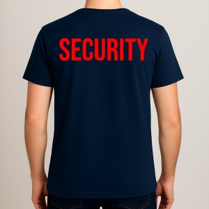 Tricou SECURITY, Personalizat | Unisex Dama si Barbat, Albastru Inchis