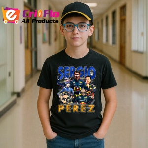 Tricou Sergio Perez Colaj Pilot Red Bull Echipa Formula 1, Copii | Dama | Barbat - Img 5