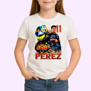 Tricou Sergio Perez Imagine Red Bull Masina Si Portret Formula 1, Copii | Dama | Barbat - Img 3