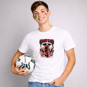 Tricou Simon Kjaer Denmark World Cup Fifa 2026, din bumbac 100%, tricou alb, Copii | Dama | Barbat - Img 2