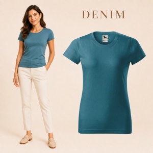 Tricou simplu damă, clasic lejer basic pentru femei | 44 de culori disponibile XS - 2XL - Img 23