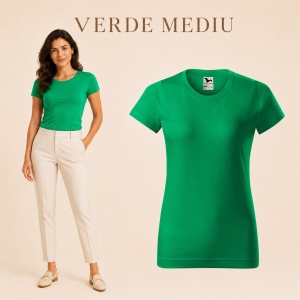 Tricou simplu damă, clasic lejer basic pentru femei | 44 de culori disponibile XS - 2XL - Img 53