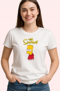 Tricou simpson bart cu privire ironica si bluza rosie stil horror, Copii | Dama | Barbat - Img 3
