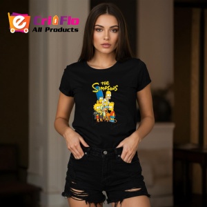 Tricou Simpson familia galbena din springfield in aventuri zilnice, Copii | Dama | Barbat , tricou negru - Img 7