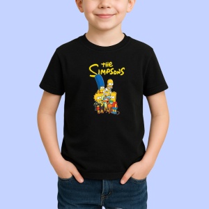 Tricou Simpson familia galbena din springfield in diferite ipostaze comice, Copii | Dama | Barbat , tricou negru - Img 2