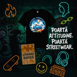 Tricou Simte Cadura, Traieste Aventura Negru, Here Comes Summer Negru, Copii | Dama | Barbat - Img 11