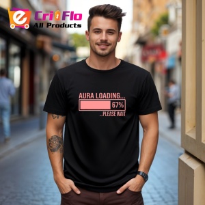 Tricou SIX SEVEN 67 Aura Incarcare Te Rugam Asteapta, din bumbac 100%, tricou negru, Copii | Dama | Barbat - Img 3